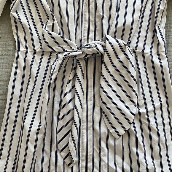 Blue and White Striped Calvin Klein Dress - Picture 2 of 12